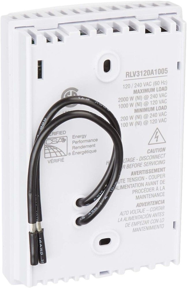 Compact Electric Baseboard Thermostat - Silent Triac Control and 2000W Capacity