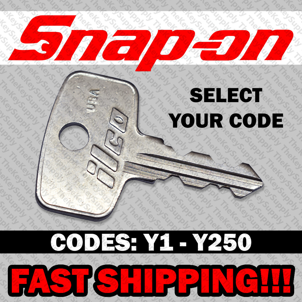 Snap On Tool Box Key Replacement Cut to your Code Y1 - Y250