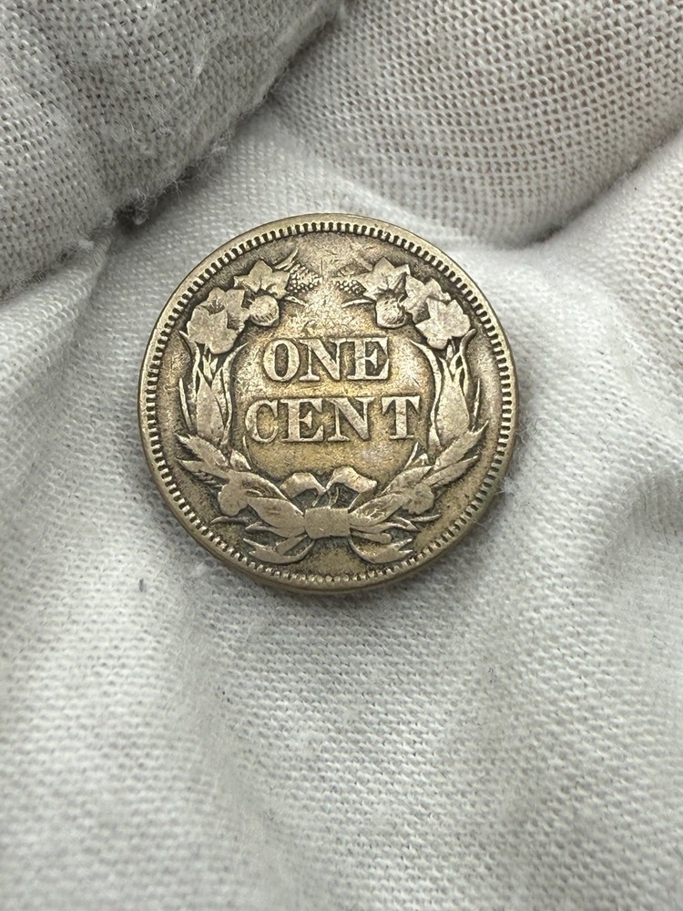 1858 SMALL LETTER Flying Eagle Cent Penny N95