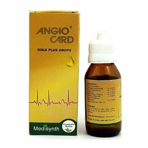 Medisynth Homeopathic Angio Card Gold Plus Drops (30ml)