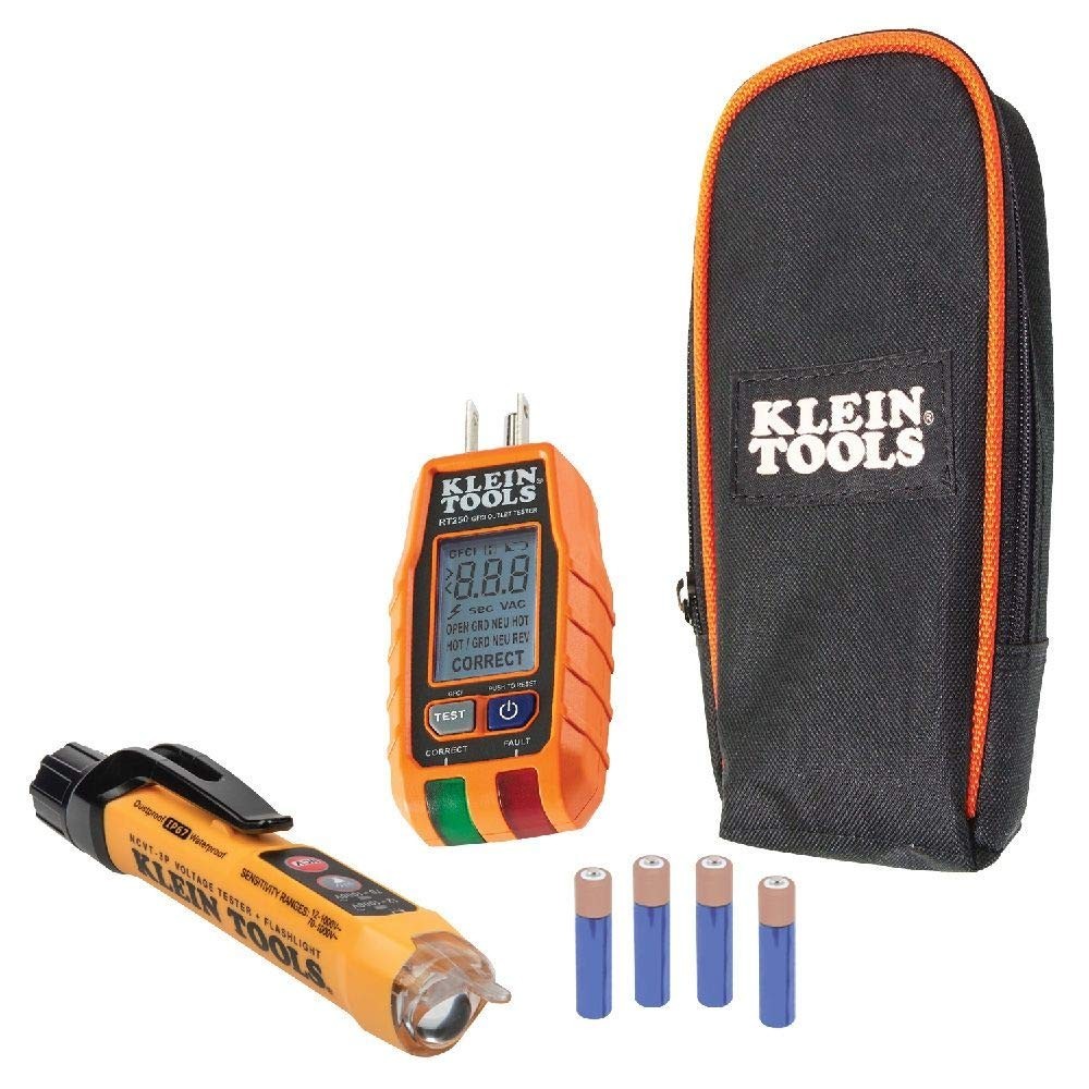 Electrical Outlet Tester with Clear LCD and Non-Contact Voltage Detection