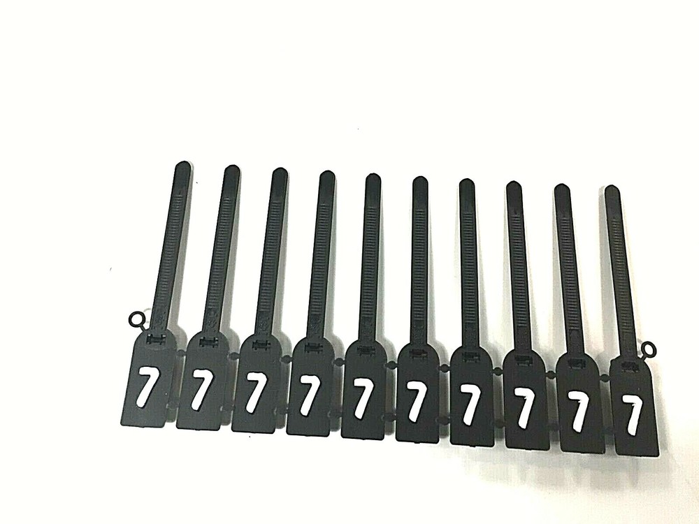 980N-7, Black Security Tags, (Pack of 20)
