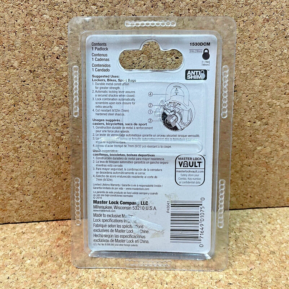 Master Lock X-treme Combination Lock - 1530DCM - Blue