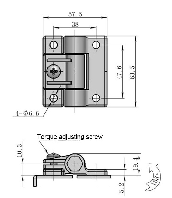 Adjustable Torque Hinge Position Control Replacement Southco E6-10-501-20