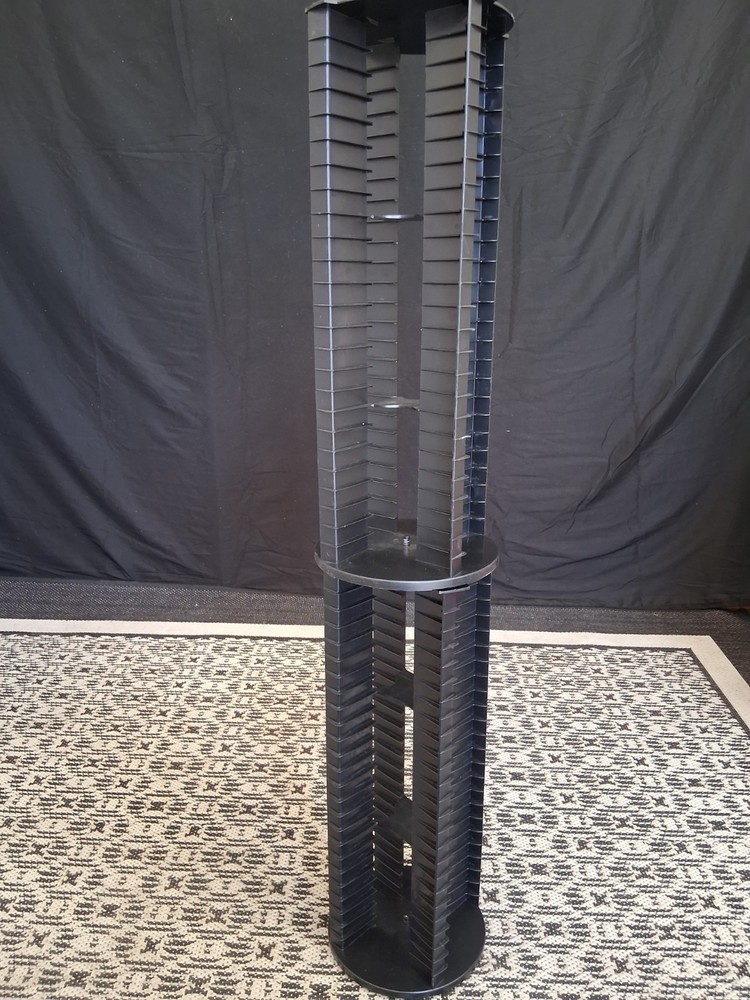 Fellowes 100 Cassette Tape Carousel Rotating Spinning Storage Tower Rack Case