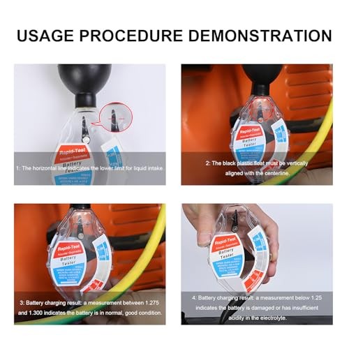 Deep Cycle Car Battery Hydrometer Tester & Analyzer with Car Battery Hydrometer