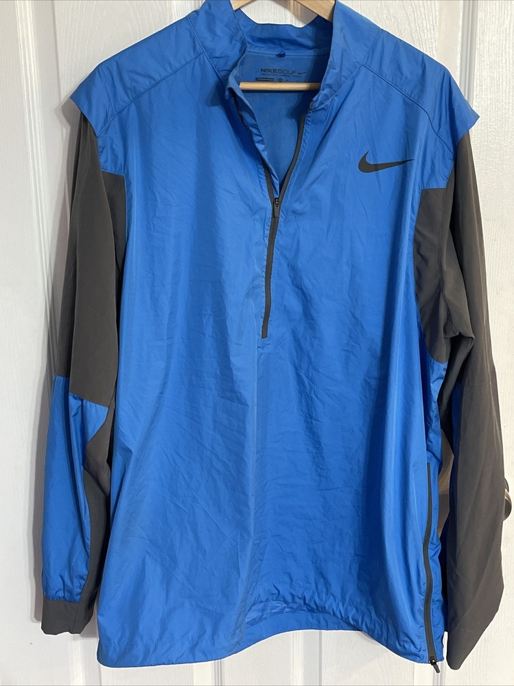 NIKE GOLF Mens Hyperadapt Shield Windproof JACKET, Size XL, 683068, Blue Gray
