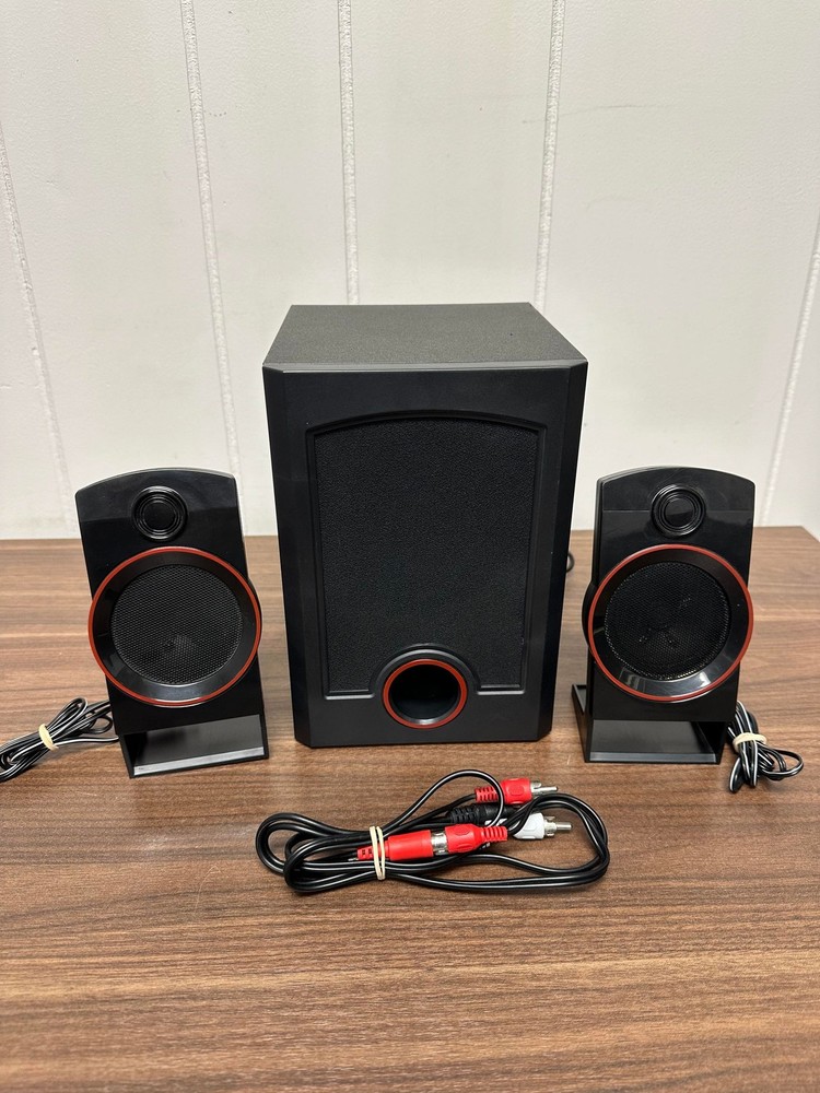 2.1 Multimedia Computer Speaker Set Model 76-1214 DC 5V Very Good
