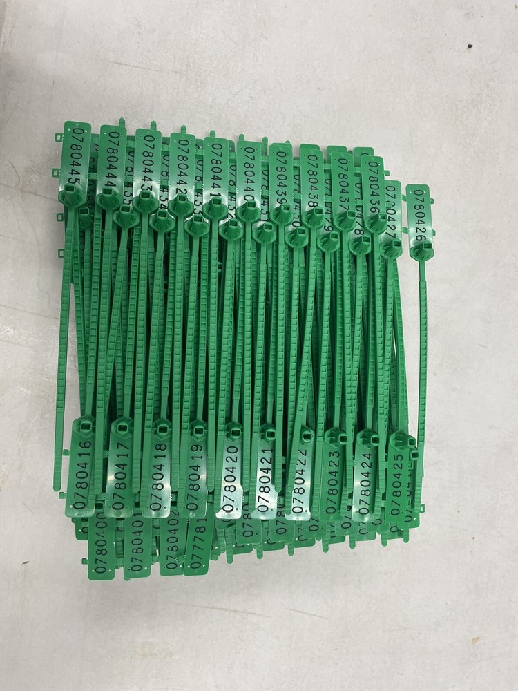 Trailer Container Numbered Zip Ties 100 In A Pack