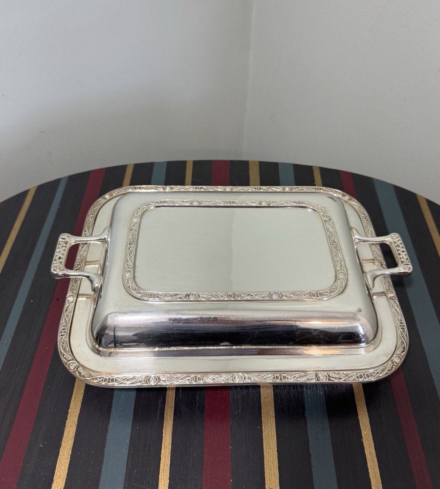 Vintage W. GREENWOOD & SONS Silver Plate Rectangular Entree Serving Dish