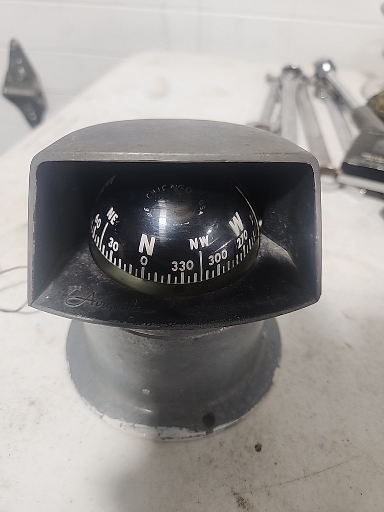 Vtg Airguide Chicago Marine Compass AS SHOWN READ