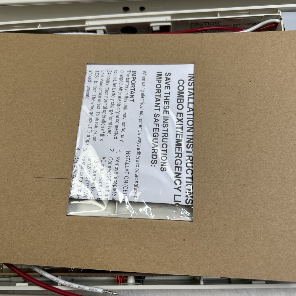 2 Pack LED Exit Sign Emergency Combo Light with Adjustable Two Head Battery UL