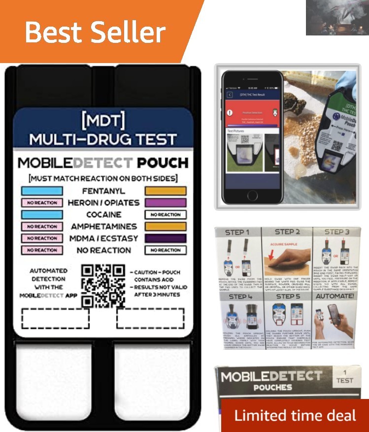Discreet Surface Drug Detection Kit with Mobile App Integration for Fast Results
