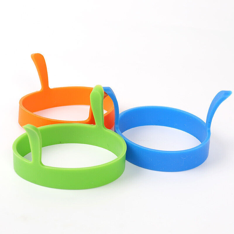 Silicone Round Egg Ring Omelette Fry Egg Mold Pancake Ring Nonstick Kitchen Tool