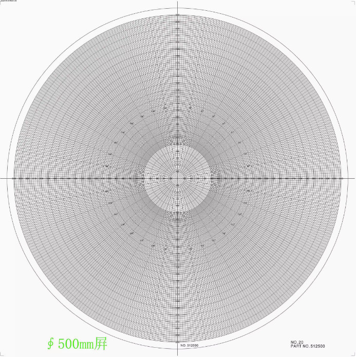 Optical Comparator Chart For Profile Projector Overlay Chart 512500 NO.20