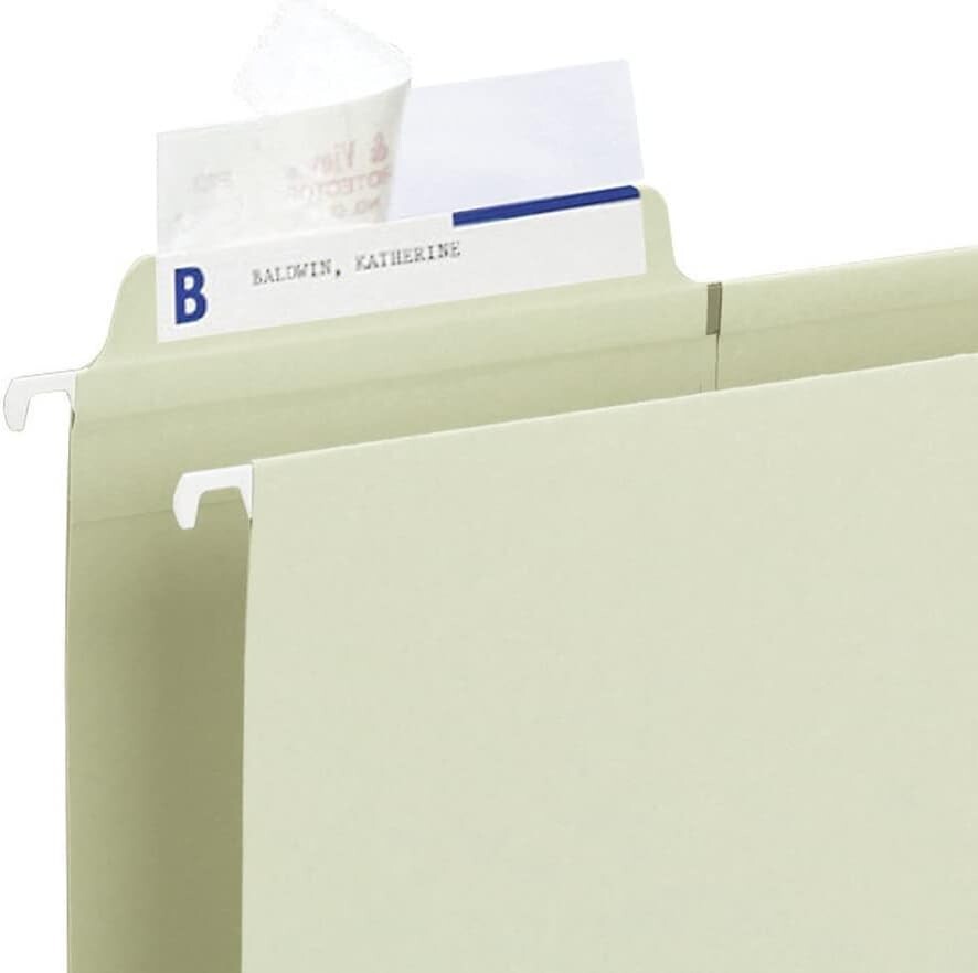 Clear Label Protector, Size 3-1/2x1-11/16-Inches Before Folding, 100 per Pack