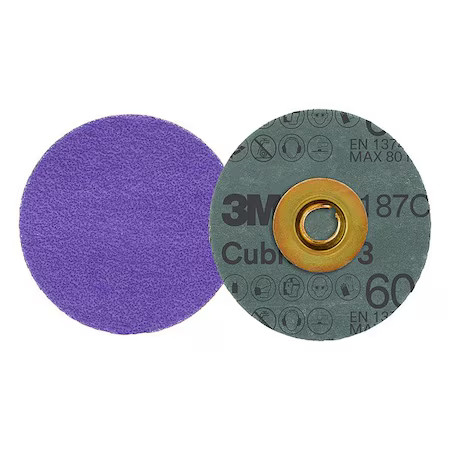 3M Cubitron 7100332837 Quick-Change Disc, Ceramic, Pk50