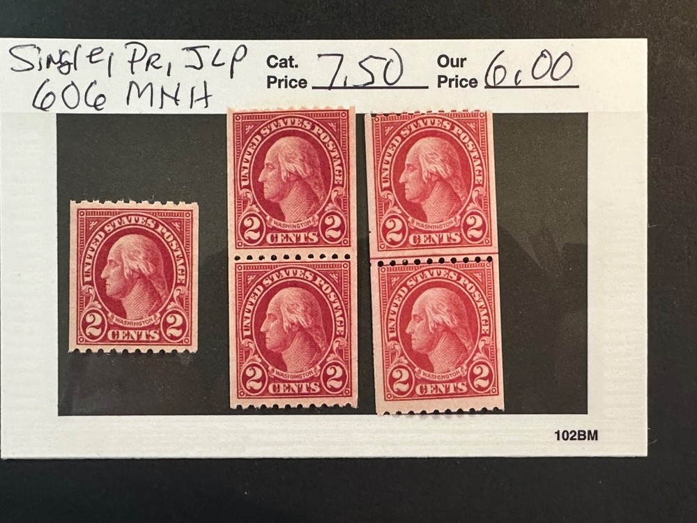 Scott # 606 MNH  Single & PR & JLP  Scott Catalogue Value $ 7.50