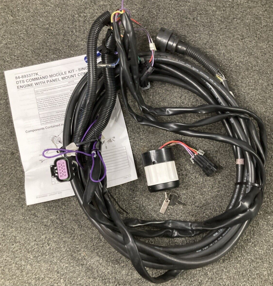 GENUINE MERCURY 84-893377K01 DTS Command Module WIRING HARNESS & KEY SWITCH