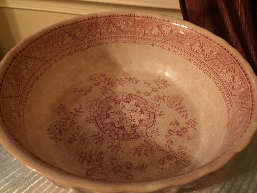 Rare-Victorian-Aesthetic-Bowl-GORDON-Commemorative-Pattern-1885-Straus