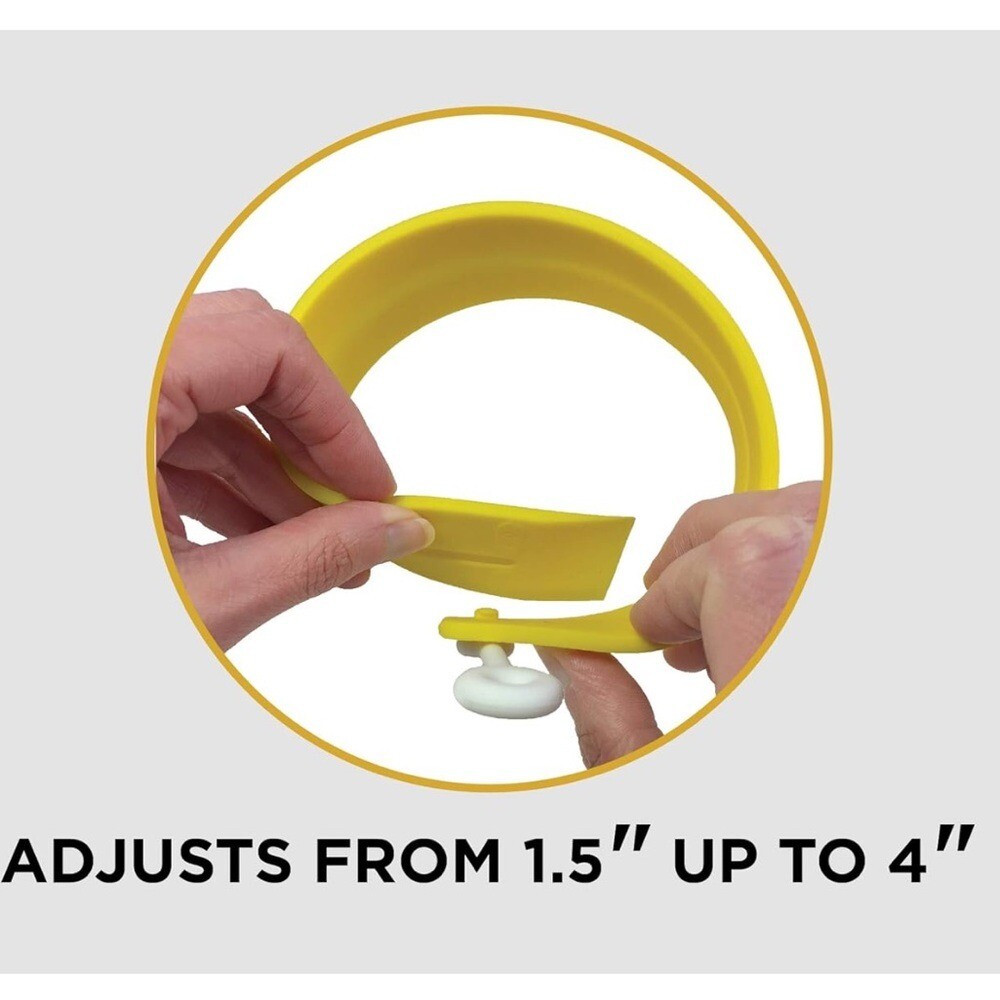 Adjustable Silicone Food Ring - Yellow