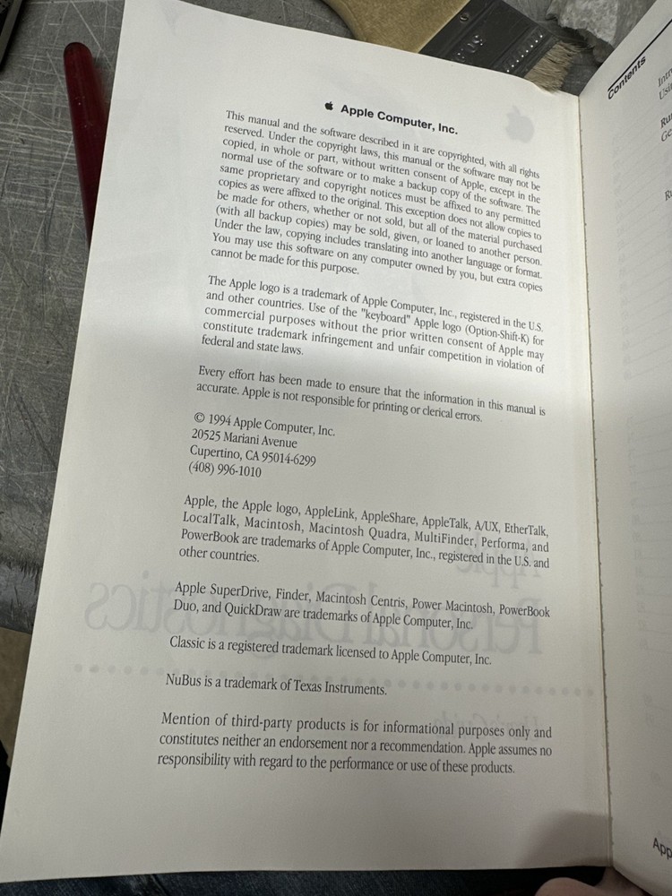 Vintage Apple Personal Diagnostics User's Guide Manual Booklet