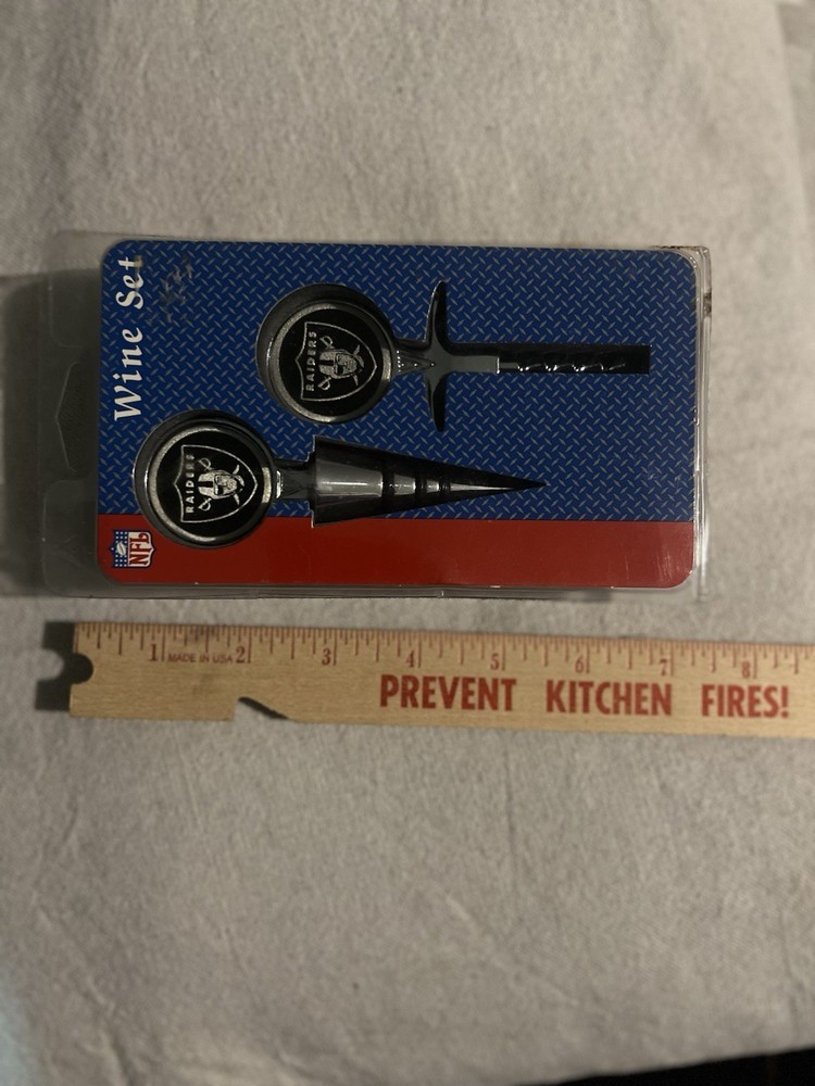 Raiders Corkscrew And Wine Stopper