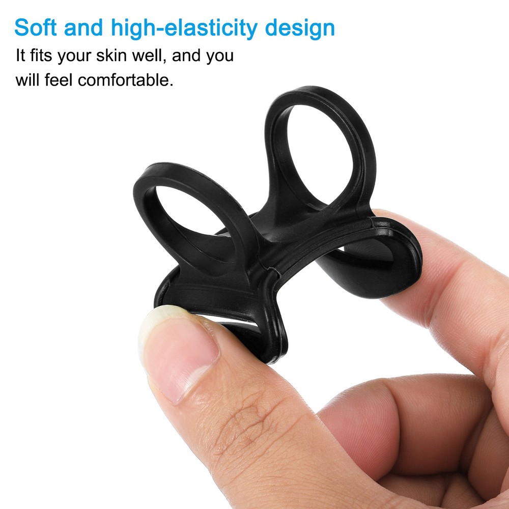 4Pcs Black Headlamp Flashlight Holder Silicone for DIY