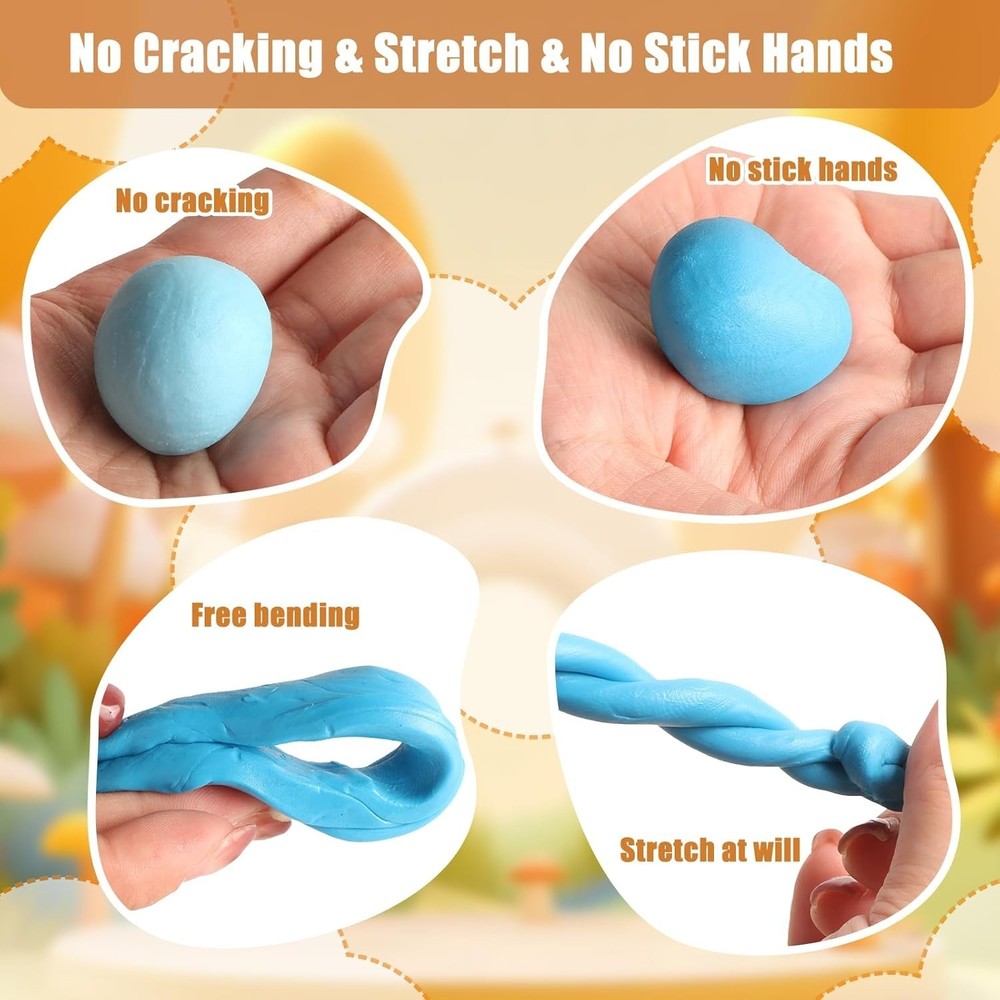 51-Color Polymer Clay Starter Kit with Tools