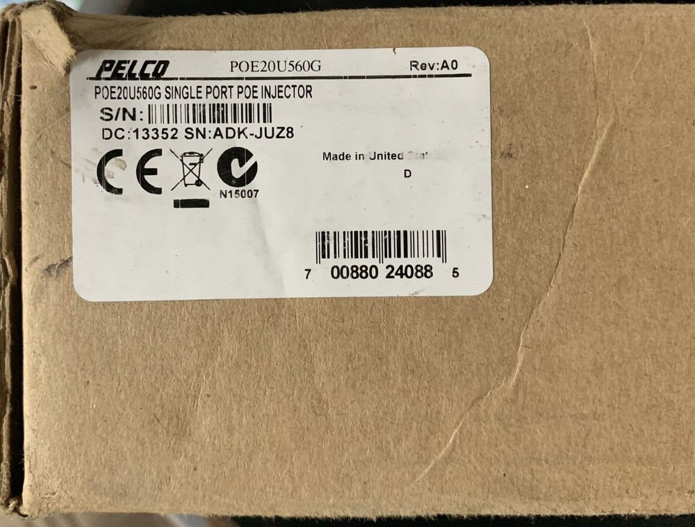 POE20560G SINGLE PORT POE INJECTOR