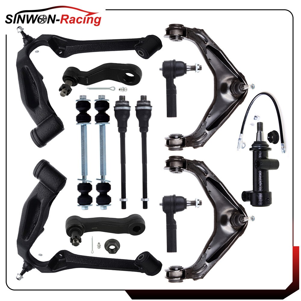 For 2001-2006 Chevy Silverado 2500 3500 Front Upper & Lower Control Arm Tie Rod