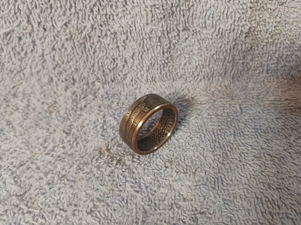 1996 Kennedy Half Dollars size 12 coin ring handmade