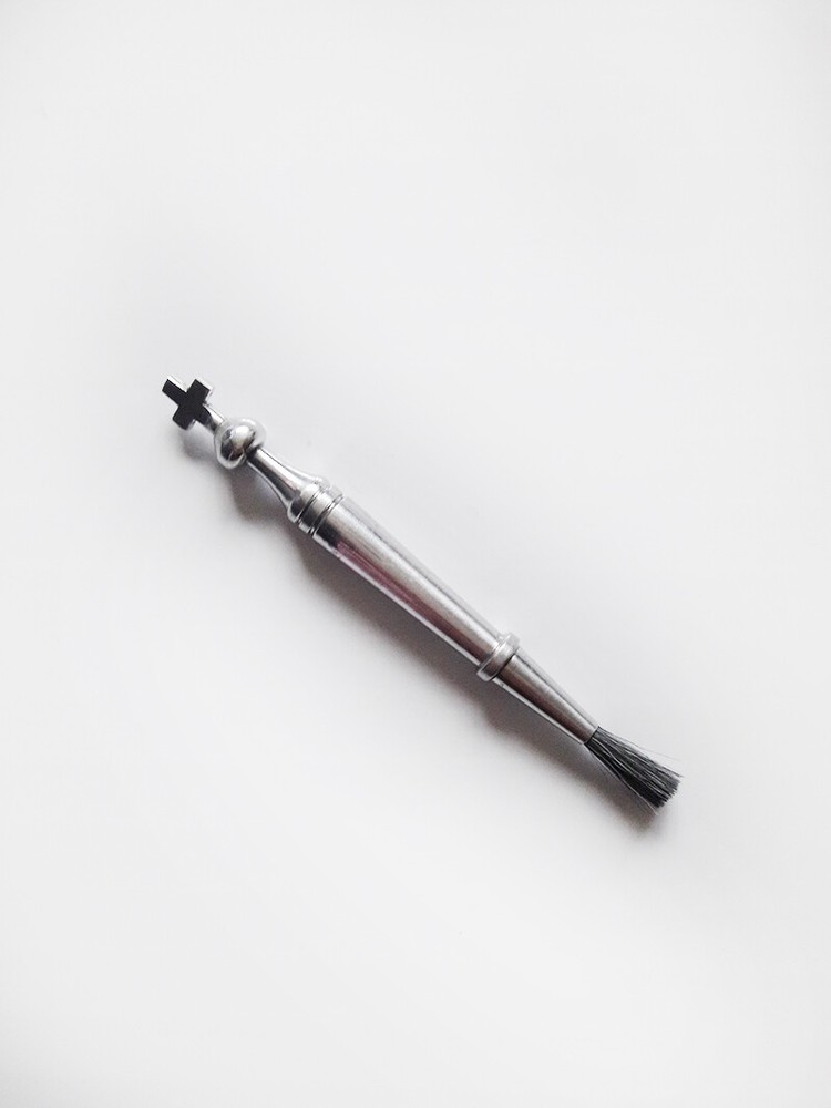 Orthodox Anointing Brush Striuchtsa 3.54" Ebonite