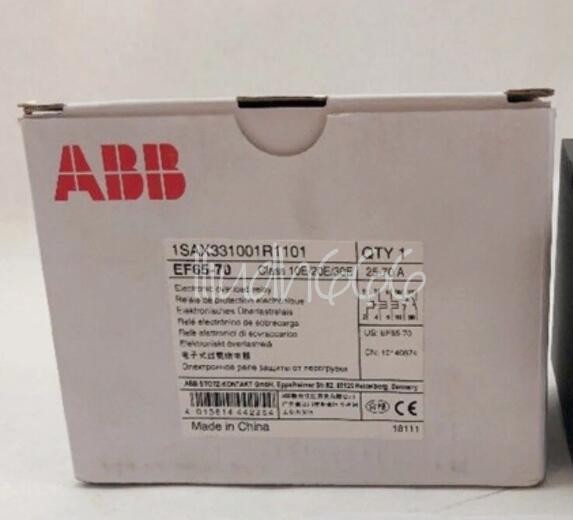 One ABB EF65-70 ELECTRONIC OVERLOAD RELAY New