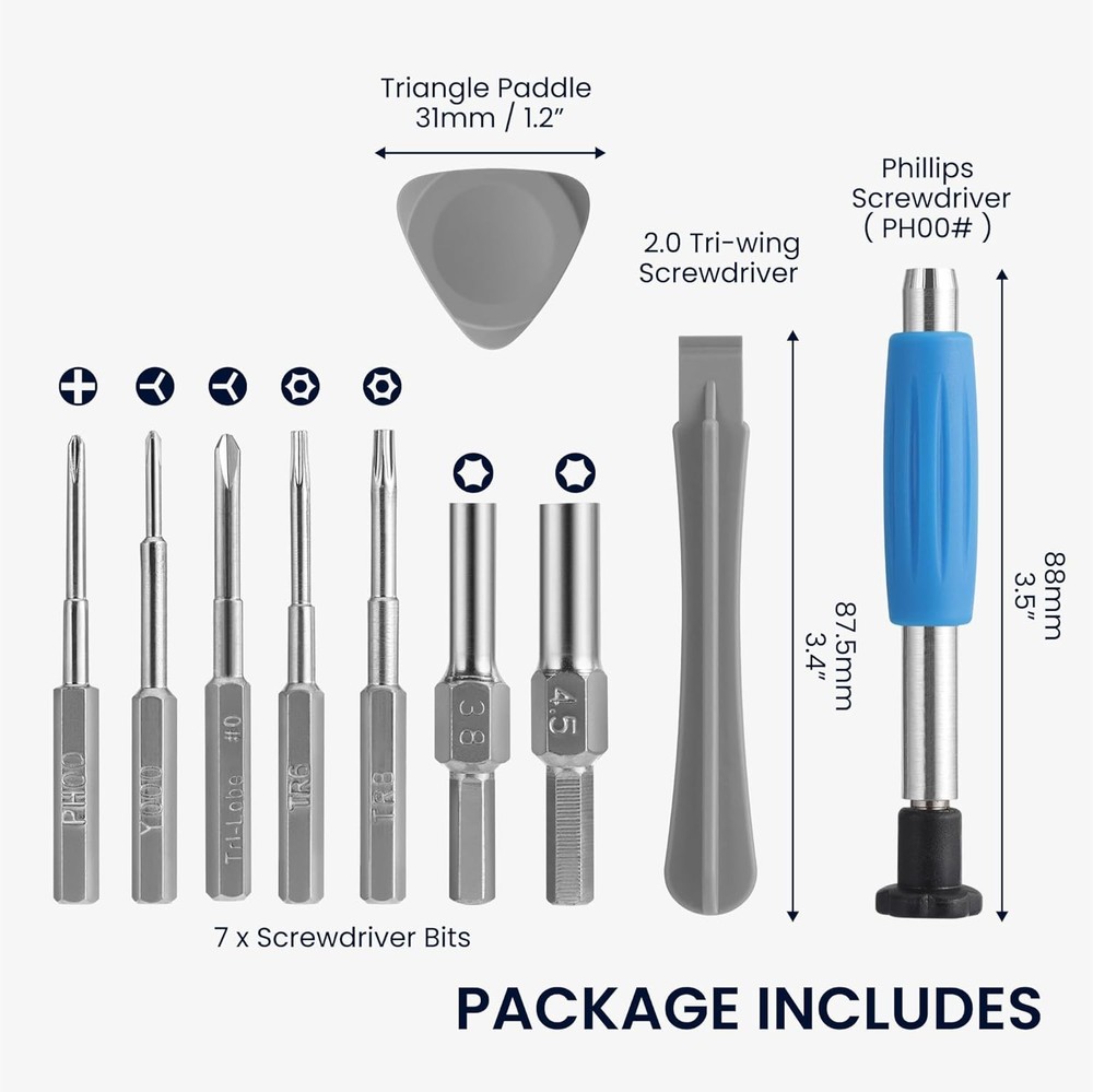 Professional Multi-Console Toolkit T6/T8 Torx + PH00 Phillips PS4/Xbox Console
