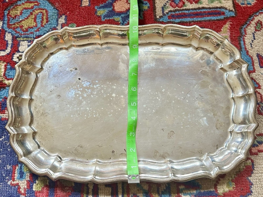 Reed & Barton .925 Sterling Silver Chippendale Oval Tray