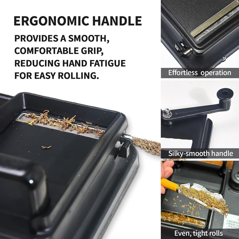 Cigarette Rolling Machine,Manual Cigarette Roller for 8mm Cigarette Tubes