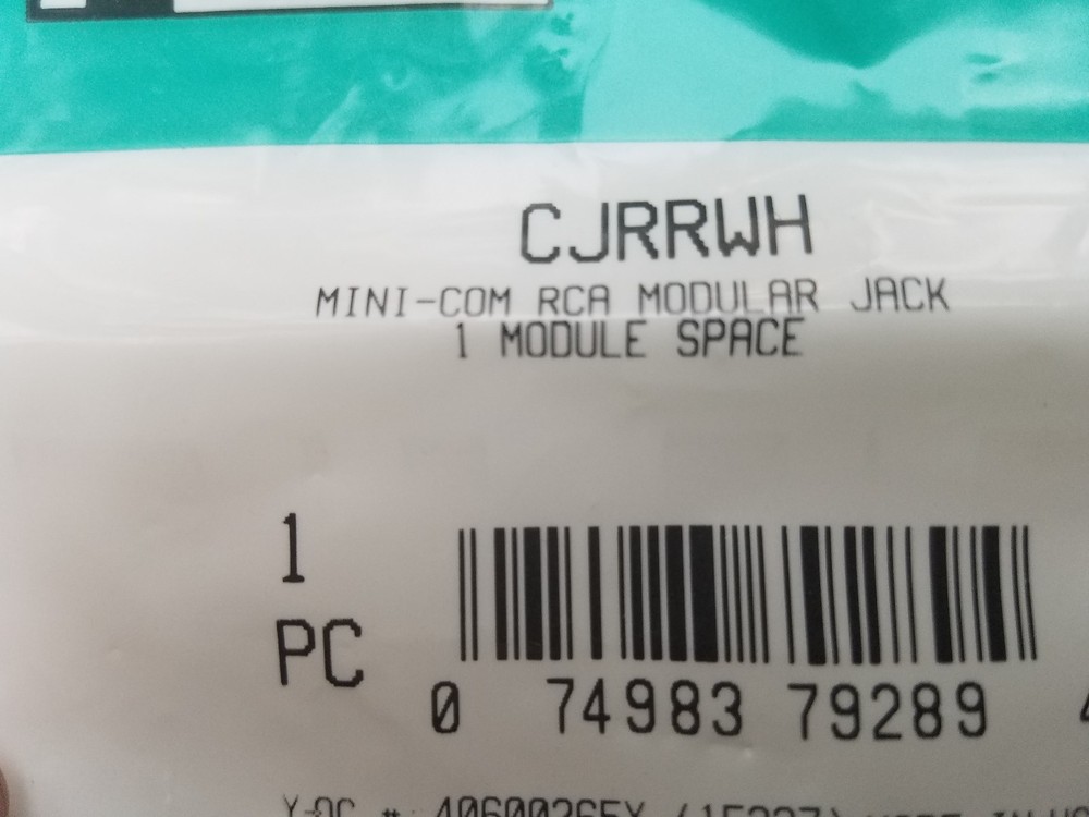 CJRRWH Panduit RCA Punchdown Module Mini-Com White with Red Insert