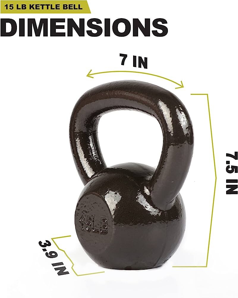 Cast Iron Kettlebell 15 lbs NEW