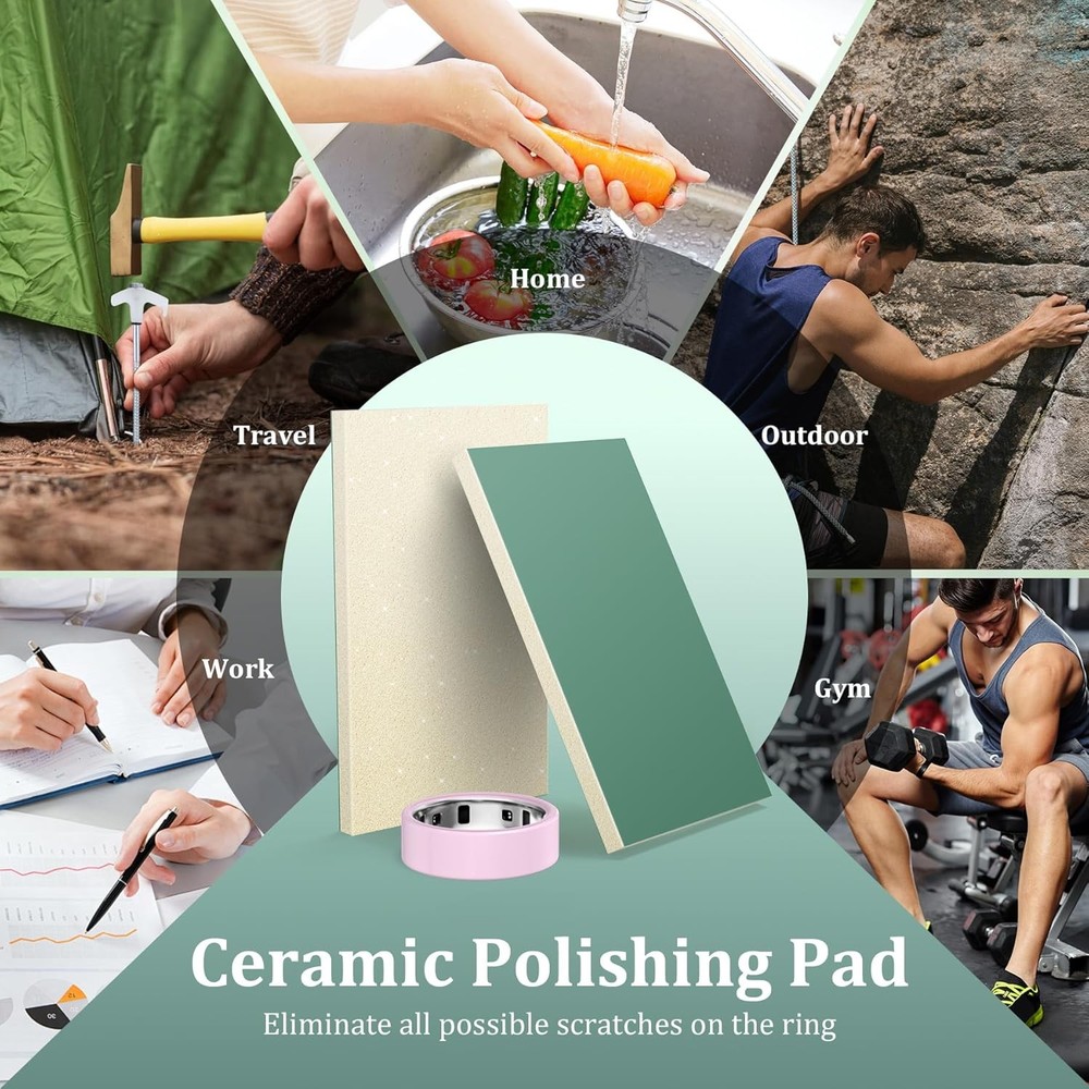 YWXTW 2 Pack Polishing Pad for Oura Ring 4 Ceramic, [Scratch Remover] [Surface R
