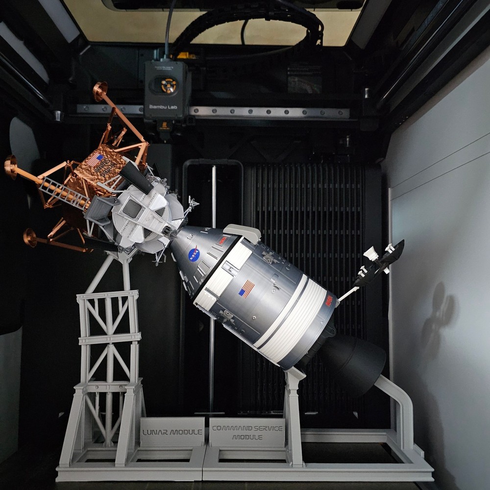 1/48 US NASA Command/Service Module Lunar Module Set 3D Model Completed Painted