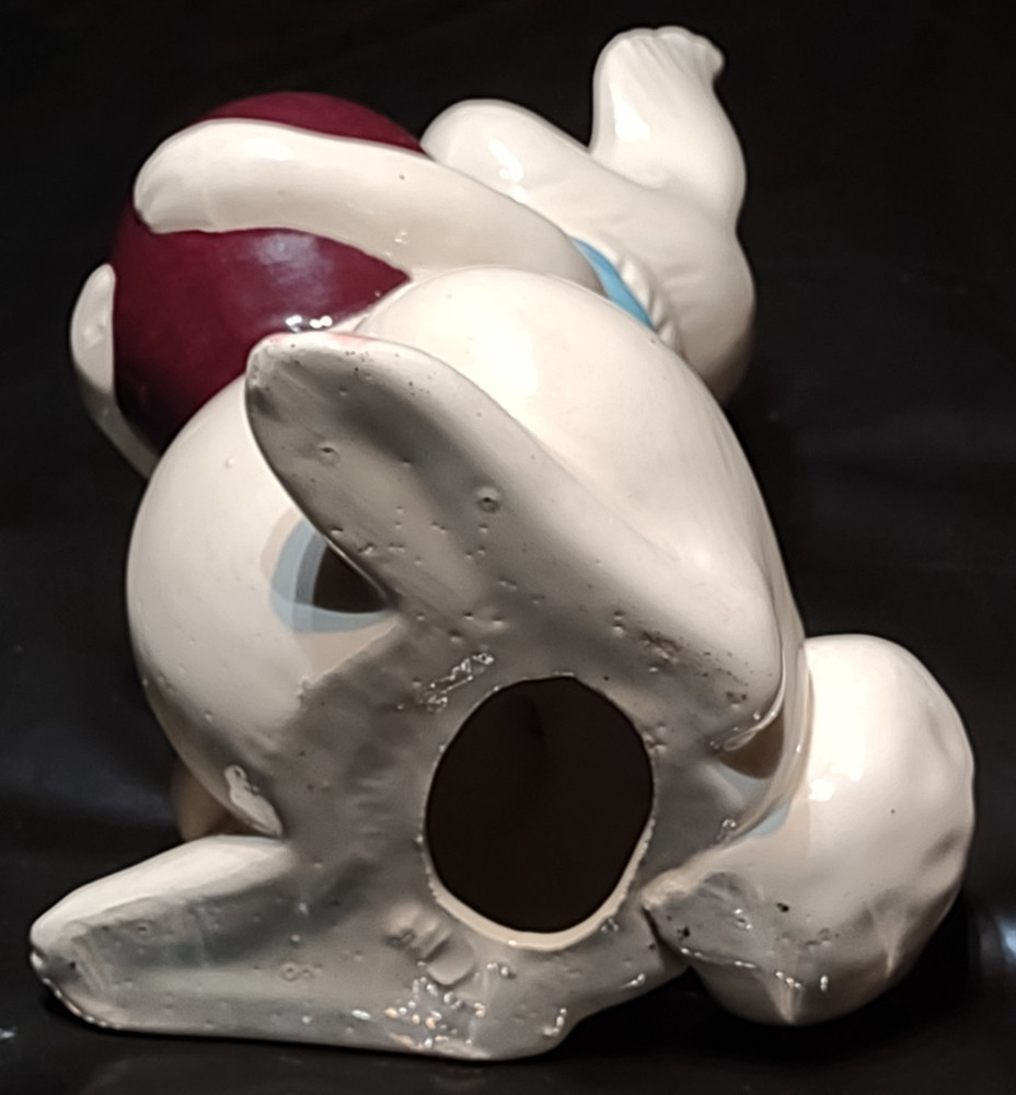 Vintage Ceramic Easter Bunny Atlantic Mold White Rabbit Winking Bunny