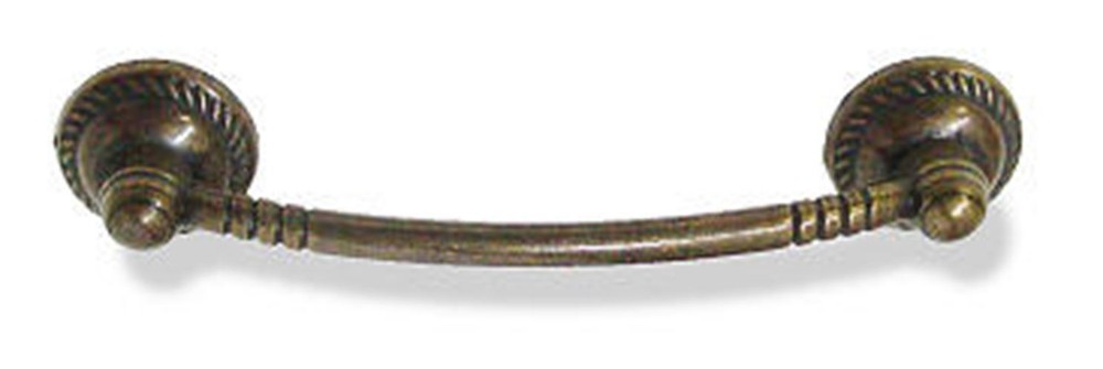 3-3/4" Roped Edge Pull Antique Brass