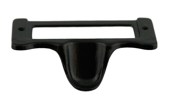 File Label Holder w/ Finger Pull - Matte Black - 2 1/4" x 1 3/8"
