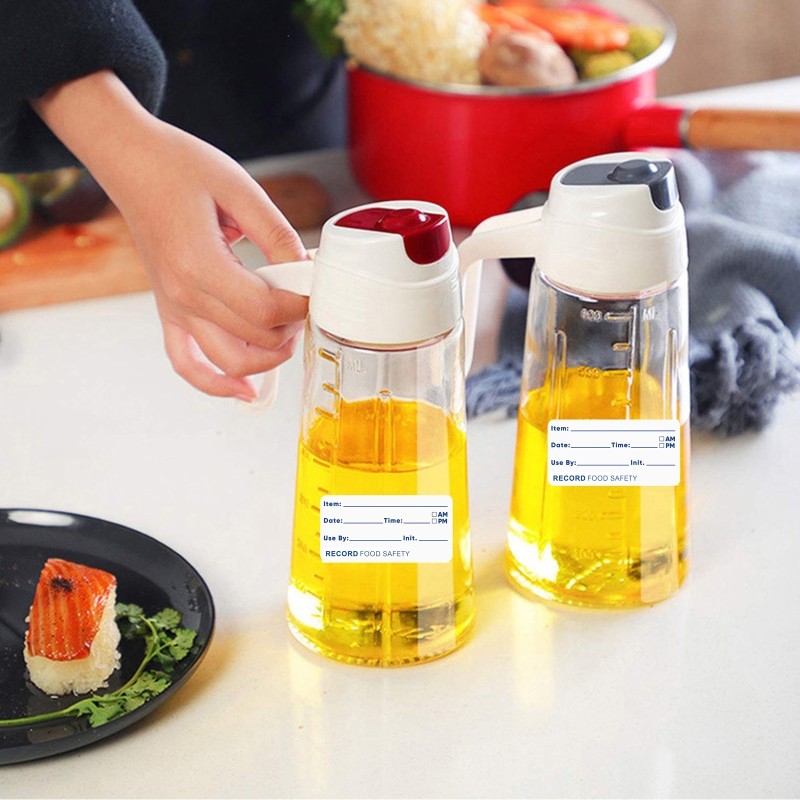 Self Adhesive Storage Label 1x2Inch Horizontal Labels for Fridge