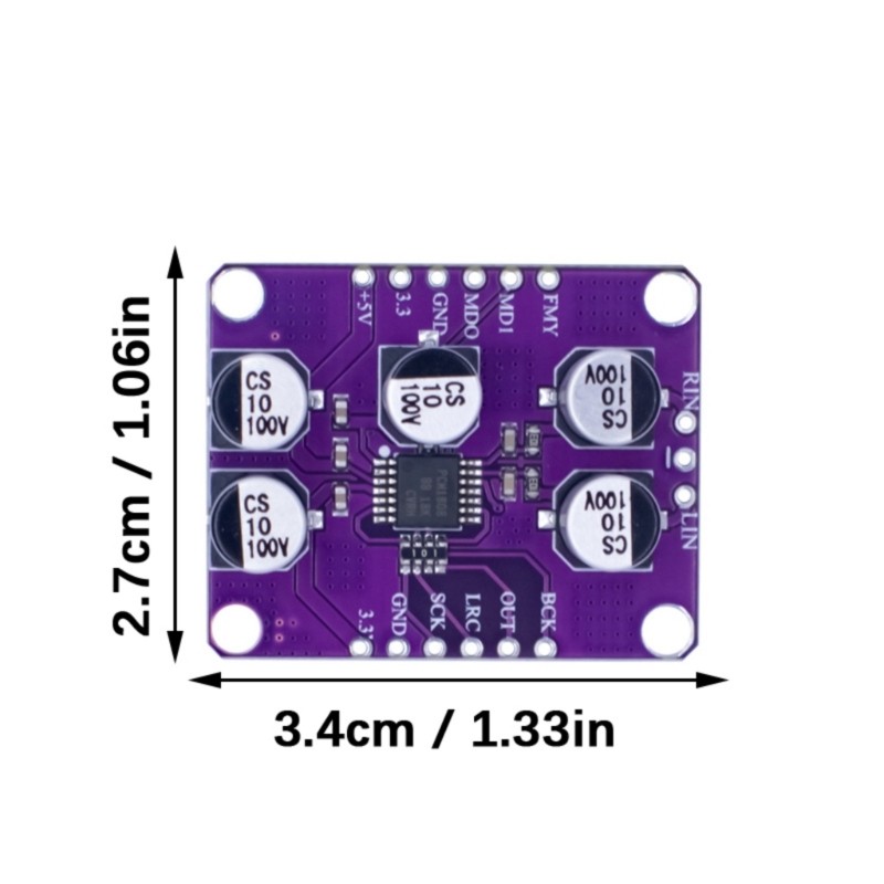 PCM1808 Single Ended Input Board Integrated Stereo Decoding Amplifier Circuit