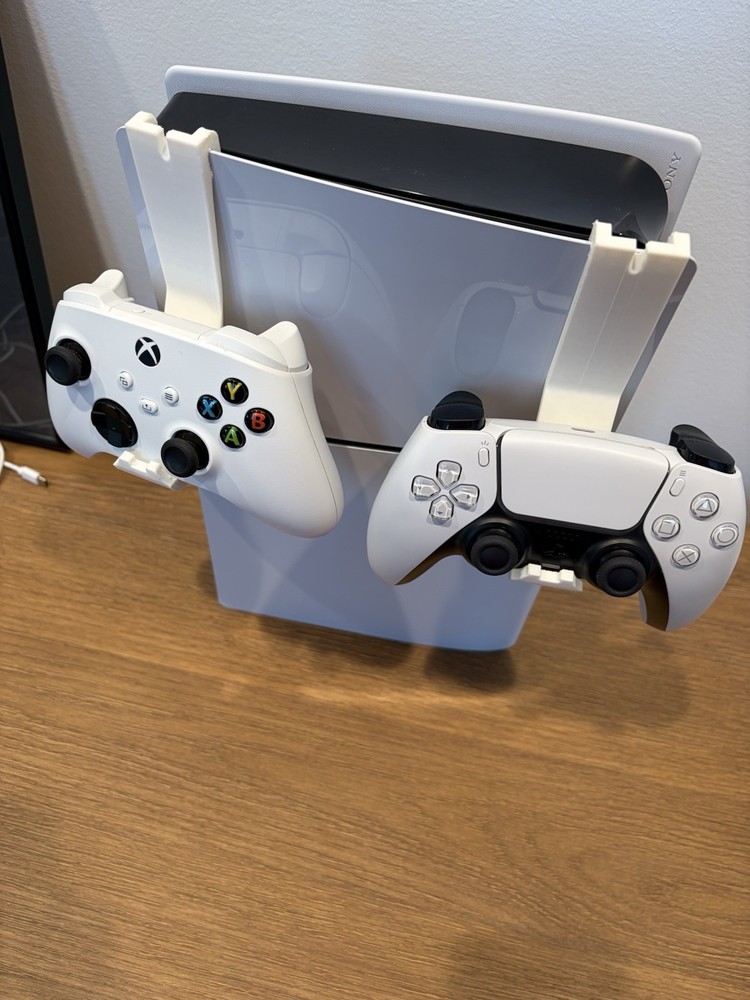 Multipurpose PS5 / Xbox Controller & Headset Holder – Mount with Cable Slot