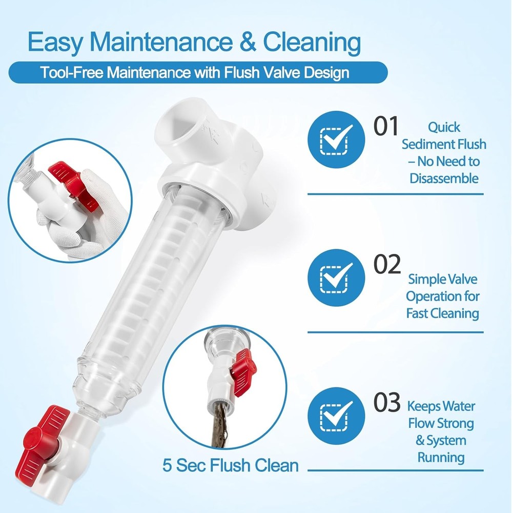 for Rusco Vu-Flow 100 Mesh 1-1/2" Spin Down Sand Separator/Sediment Water Filter