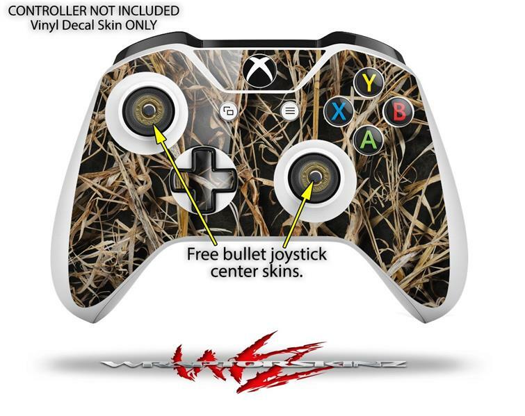 Skin XBOX One S Console Controller WraptorCamo Grassy Marsh Camo Dark Gray
