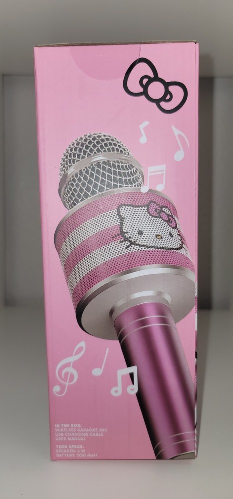HELLO KITTY BLUETOOTH KARAOKE MICROPHONE AND WIRELESS SPEAKER Pink